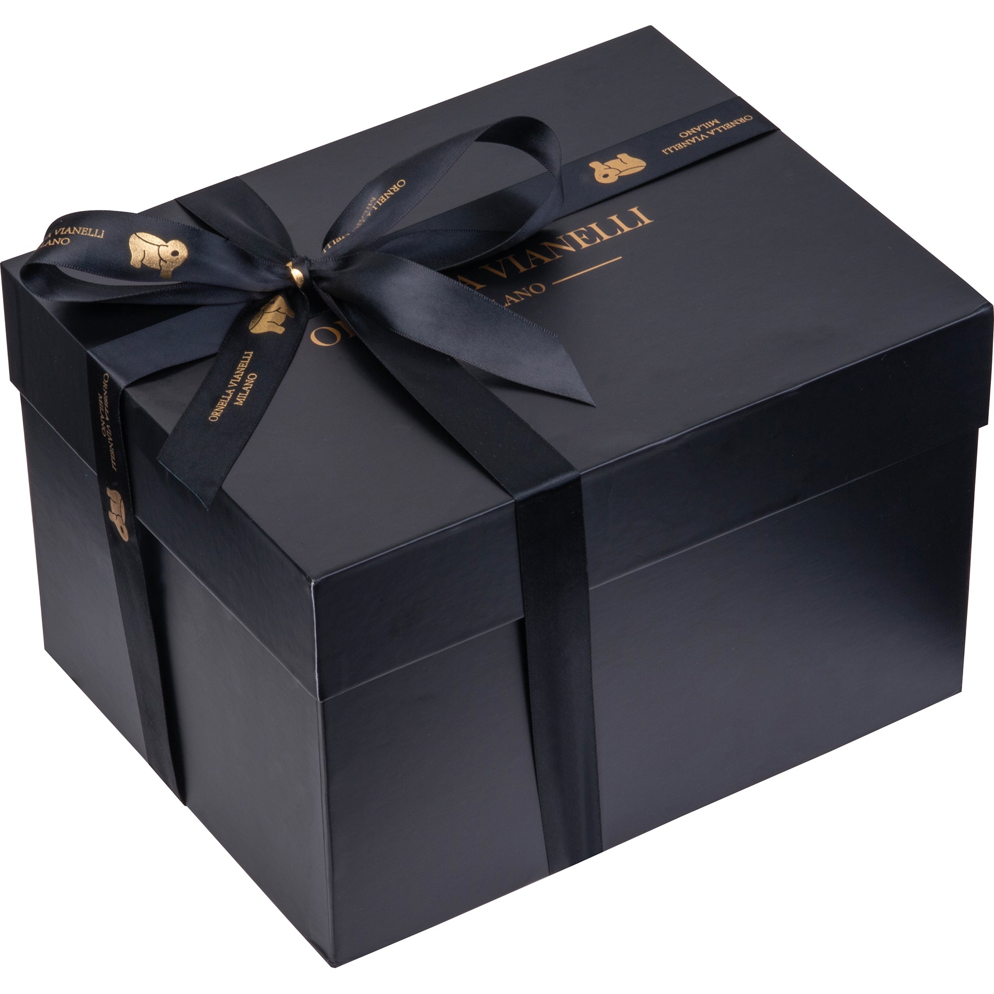 Bild 7 — Geschlossene Maison-Box mit Schleife, Geschenkverpackung Ornella Vianelli Milano